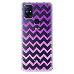 Odolné silikónové puzdro iSaprio - Zigzag - purple - OnePlus Nord N10 5G