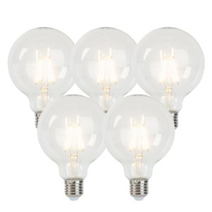 Sada 5 stmievateľných žiaroviek LED E27 G95 5W 470 lm 2700K