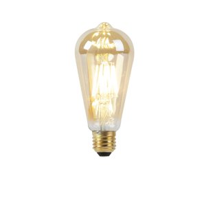 E27 LED lampa ST64 tlmená až teplá zlatá 8W 806 lm 2000-2700K