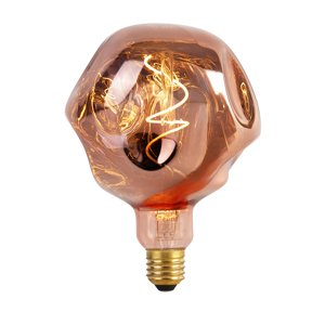 E27 stmievateľná LED lampa G125 ružová 4W 70 lm 1800K