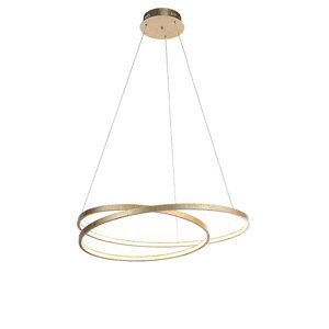 Dizajnová závesná lampa zlatá 72 cm vrátane LED stmievateľná - Rowan