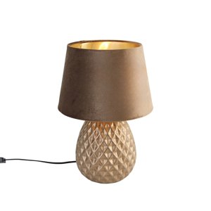 Klasická stolná lampa hnedá 35 cm - Betty