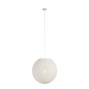 Vidiecka závesná lampa biela 60 cm - Corda