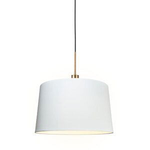 Moderná závesná lampa bronzová s tienidlom 45 cm biela - Combi 1