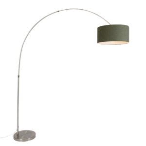 Oblúková lampa oceľové machovo zelené tienidlo 50/50/25 - XXL