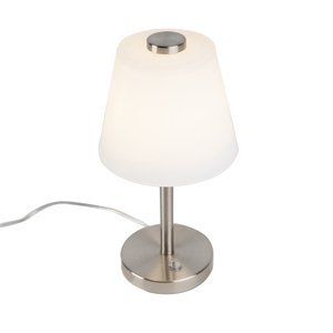 Dizajnová stolová lampa stmievateľná oceľová vrátane LED - Regno