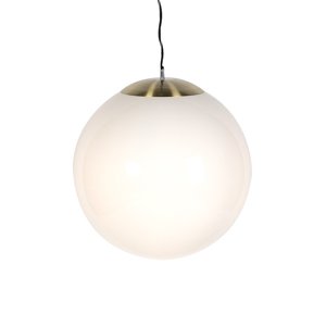 Škandinávska závesná lampa opálové sklo 50 cm - lopta 50