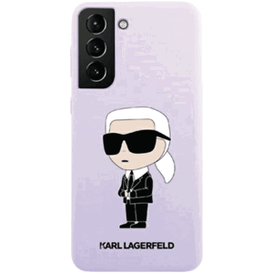 Silikónové puzdro Karl Lagerfeld na Samsung Galaxy S23+ 5G S916 KLHCS23MSNIKBCU Liquid Silicone Ikonik NFT fialové