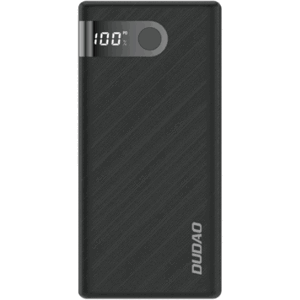 Dudao Powerbank 10000 mAh 2x USB/USB-C/Miicro USB 2 A with LED display čierna (poškodené balenie)