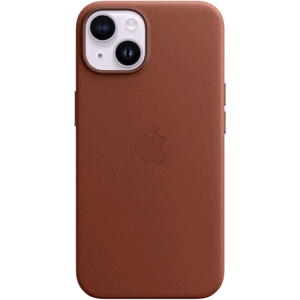 Kožené puzdro Apple na Apple iPhone 14 MPP73ZM/A Leather Case with MagSafe Umber