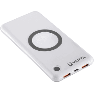 VARTA Portable Wireless Powerbank, 10000mAh, strieborná