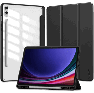 Diárové puzdro na Samsung Galaxy Tab S9 FE+ Plus Tech-Protect SmartCase Pen Hybrid čierne