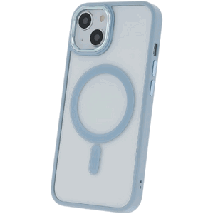 Silikónové puzdro na Apple iPhone 11 Satin Clear Mag modré