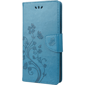 Diárové puzdro na Motorola Moto G54 5G/G54 5G Power Edition MEZZO motýľ, kvety svetlo-modré