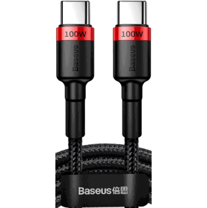 Baseus Cafule CATKLF-AL91, 100W PD2.0 USB-C na USB-C 20V/5A, 2m, červeno-čierne