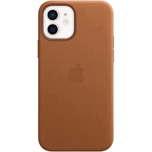Kožené puzdro Apple na Apple iPhone 12/12 Pro MHKF3FE/A Leather Case with MagSafe Saddle Brown