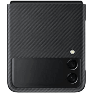 Odolné puzdro Samsung na Samsung Galaxy Z Flip3 5G F711 EF-XF711SBE Aramid čierne (Poškodené balenie)