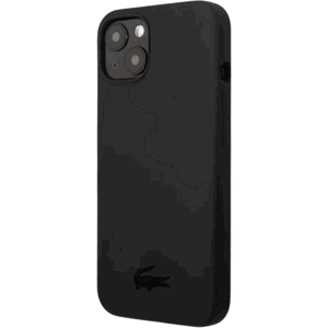 Silikónové puzdro Lacoste na Apple iPhone 13 Mini LCHCP13SSK Liquid Silicone Glossy Printing Logo čierne