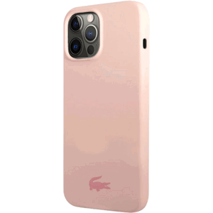 Silikónové puzdro Lacoste na Apple iPhone 13 Pro LCHCP13LSI Liquid Silicone Glossy Printing Logo ružové