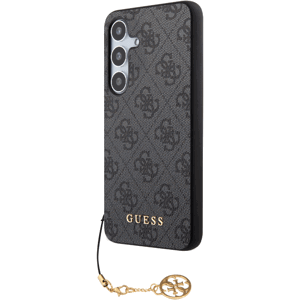 Plastové puzdro Guess na Samsung Galaxy S24 5G S921 GUHCS24SGF4GGR 4G Charms čierne