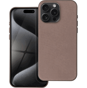 Plastové puzdro na Apple iPhone 15 Pro Woven Mag Cover hnedé