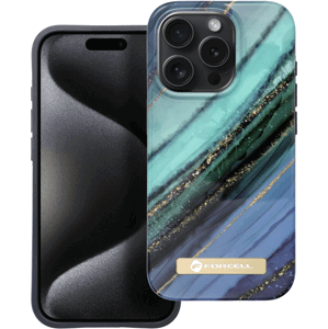 Plastové puzdro na Apple iPhone 15 Pro Max Forcell F-Protect Mirage MagSafe jade marble