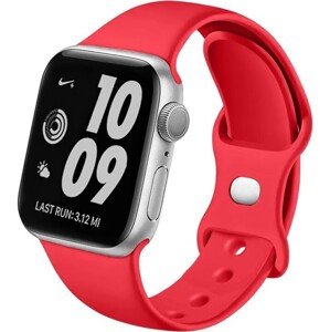 SWISSTEN silikónový remienok na Apple Watch 42/44/45/49mm červený