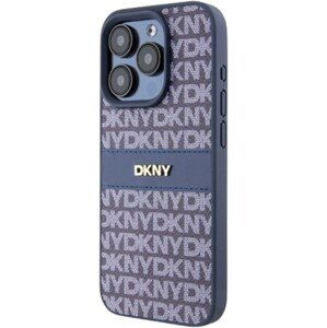 DKNY PU Leather Repeat Pattern Tonal Stripe Apple iPhone 15 Pro DKHCP15LPRTHSLB Blue