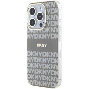 DKNY PC/TPU Repeat Pattern Tonal Stripe Magsafe Apple iPhone 15 Pro DKHMP15LHRHSEE Beige