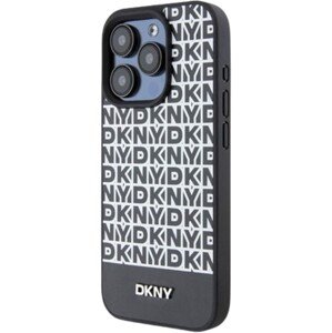 DKNY PU Leather Repeat Pattern Bottom Stripe MagSafe Apple iPhone 12/2 Pro DKHMP12MPSOSPK Black