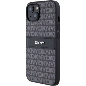 DKNY PU Leather Repeat Pattern Tonal Stripe Apple iPhone 14 DKHCP14SPRTHSLK Black