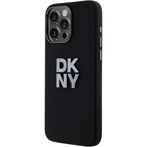 DKNY Liquid Silicone Stack Metal Logo Apple iPhone 15 DKHCP15SSMCBSK Black