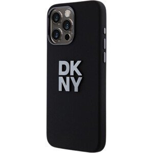 DKNY Liquid Silicone Stack Metal Logo Apple iPhone 15 Pro Max DKHCP15XSMCBSK Black