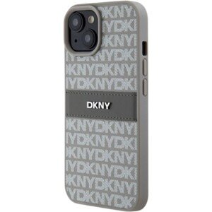 DKNY PU Leather Repeat Pattern Tonal Stripe Apple iPhone 15 DKHCP15SPRTHSLE Beige