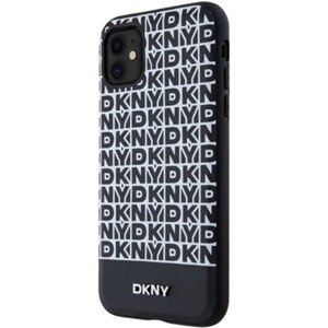 DKNY PU Leather Repeat Pattern Bottom Stripe MagSafe Apple iPhone 11 DKHMN61PSOSPK Black