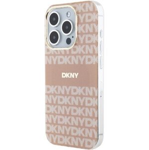 DKNY PC/TPU Repeat Texture Pattern W Stripe MagSafe Apple iPhone 15 DKHMP15SHRHSEP Pink