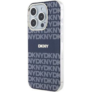 DKNY PC/TPU Repeat Texture Pattern W Stripe MagSafe Apple iPhone 15 Pro Max DKHMP15XHRHSEP Blue