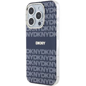 DKNY PC/TPU Repeat Texture Pattern W Stripe MagSafe Apple iPhone 15 DKHMP15SHRHSEB Blue