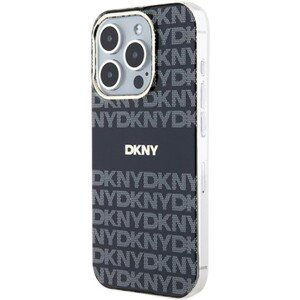 DKNY PC/TPU Repeat Texture Pattern W Stripe MagSafe Apple iPhone 15 DKHMP15SHRHSEK Black