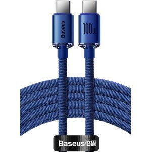Baseus Crystal Shine CAJY000703, USB-C na USB-C PD100W, 2m, modrý