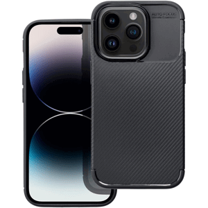 Silikónové puzdro na Apple iPhone 12/12 Pro Carbon Premium čierne