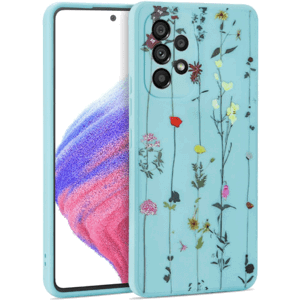 Silikónové puzdro na Samsung Galaxy A53 5G A536 Tech Protect Mood Garden modré