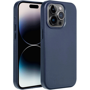 Plastové puzdro na Apple iPhone 13 Pro Max Leather Mag modré