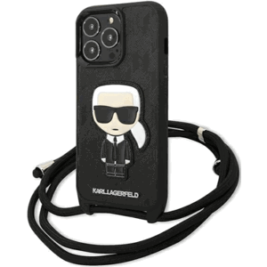 Plastové puzdro Karl Lagerfeld na Apple iPhone 13 KLHCP13MCMNIPK Iconic čierne