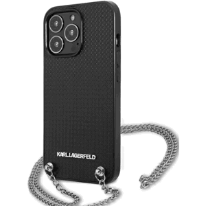 Plastové puzdro Karl Lagerfeld na Apple iPhone 13 KLHCP13MPMK Chain Logo čierne