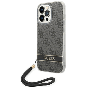 Plastové puzdro Guess na Apple iPhone 14 Pro GUOHCP14LH4STK Print 4G Cord čierne