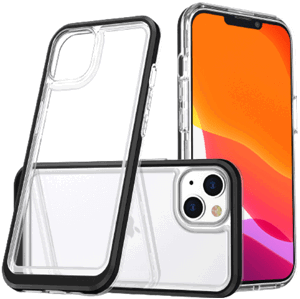 Odolné puzdro na Apple iPhone 13 Hybrid Armor 3v1 transparentno-čierne