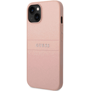 Plastové puzdro Guess na Apple iPhone 14 Plus GUHCP14MPSASBPI PU Leather Saffiano ružové