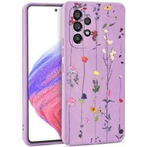 Silikónové puzdro na Samsung Galaxy A53 5G A536 Tech Protect Mood Garden fialové