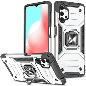 Odolné puzdro na Samsung Galaxy A33 5G A336 Ring Armor Rugged strieborné